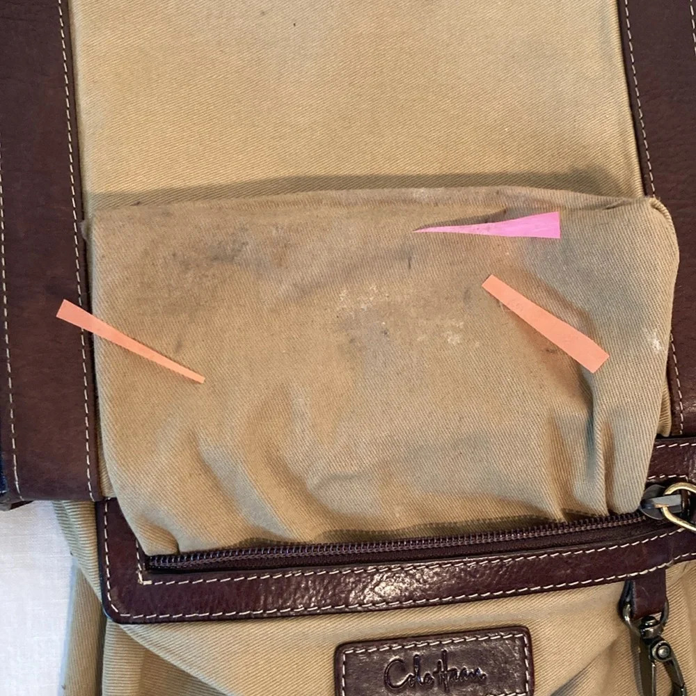 Cole Haan brown leather messenger bag crossbody unisex